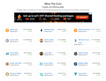 Tablet Screenshot of minethecoin.com